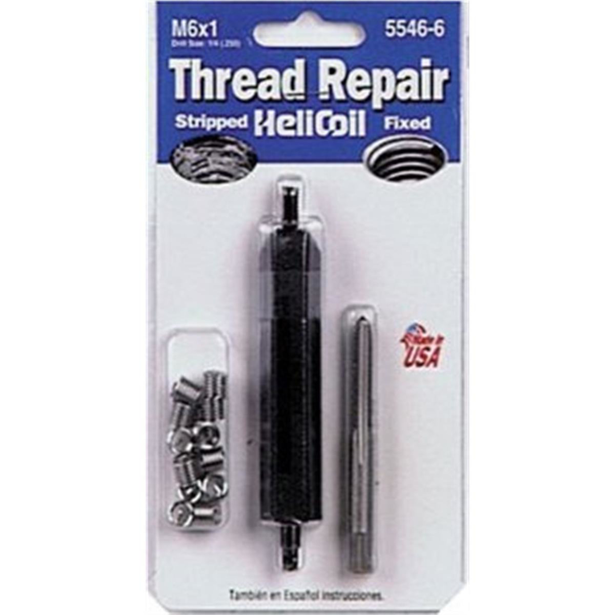 Helicoil Kit — M6 x 1, Metric, Model# HEL5546-6